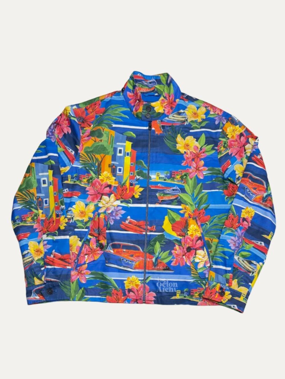 Size M Polo Ralph Lauren Print Twill Jacket 'Le Grand Bleu' 710923296001 NWT